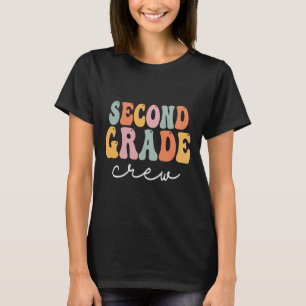 Crew Retro Groovy Vintag erster Schultag T-Shirt