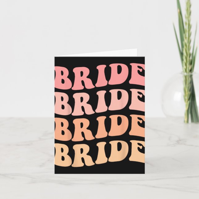 Crew Retro Wedding Bride Bachelorette P Karte (Vorderseite)