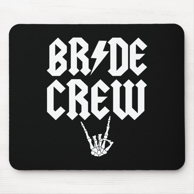 Crew Rock'n'Roll Gothic Halloween Bachelorette Par Mousepad (Vorne)