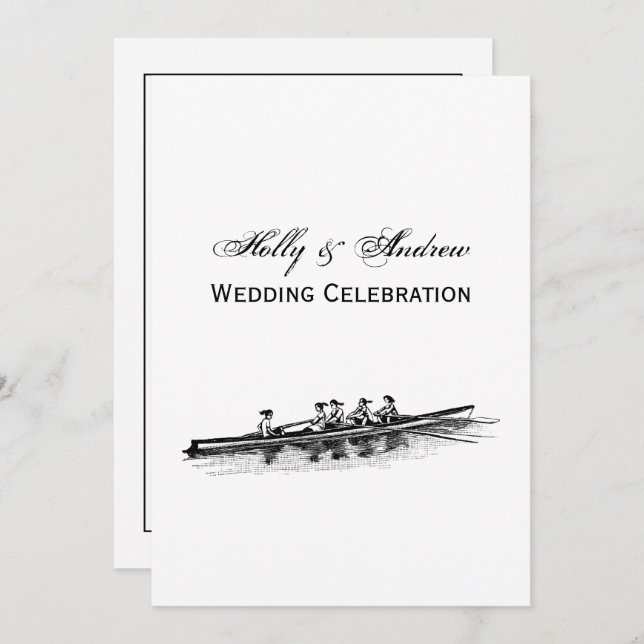 Crew Rowers Einladung (Vorne/Hinten)