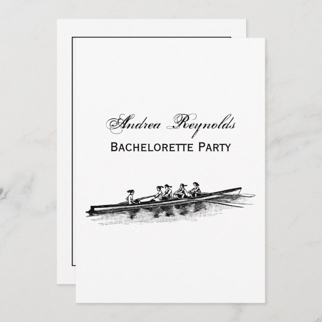 Crew Rowers Einladung (Vorne/Hinten)