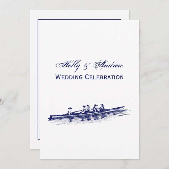 Crew Rowers Einladung (Vorne/Hinten)