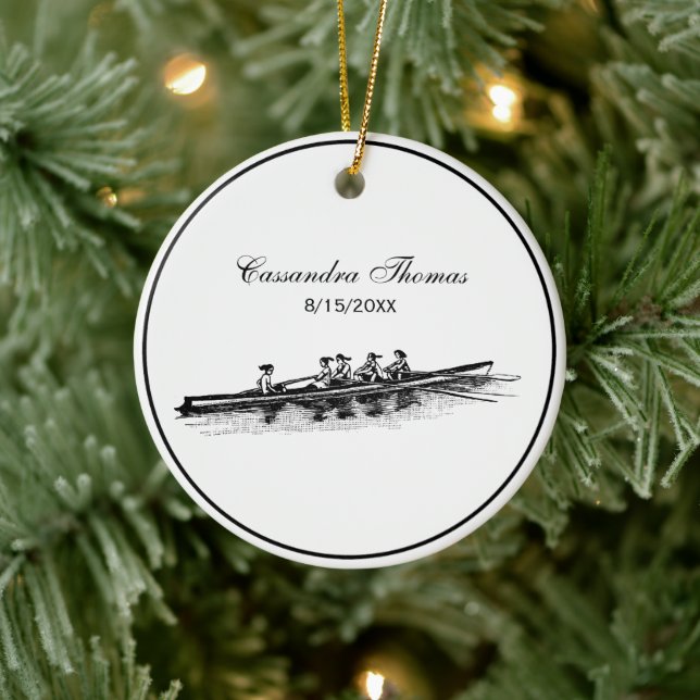 Crew Rowers Keramik Ornament (Baum)