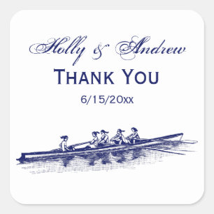 Crew Rowers Quadratischer Aufkleber