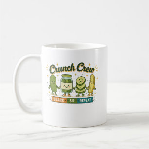 Crew Snack Sip Wiederholen Lustige Lebensmittel Li Kaffeetasse