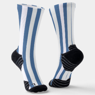 Crew Socken Blau & Weiß Streifen