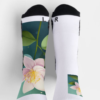 Crew Socken Blume gedruckt