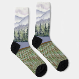 Crew-Socken für Bergwälder Socken