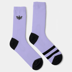 Crew-Socken für Schwarze und Lavendel Socken