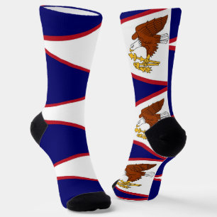 Crew-Socken mit Fahne aus Amerikanisch-Samoa Socken