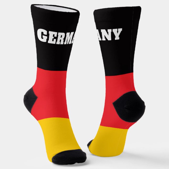 Crew-Socken mit Flagge Deutschlands Socken (Gewinkelt)