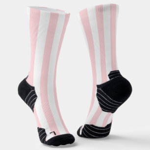 Crew Socken Rosa und Weiß Streifen