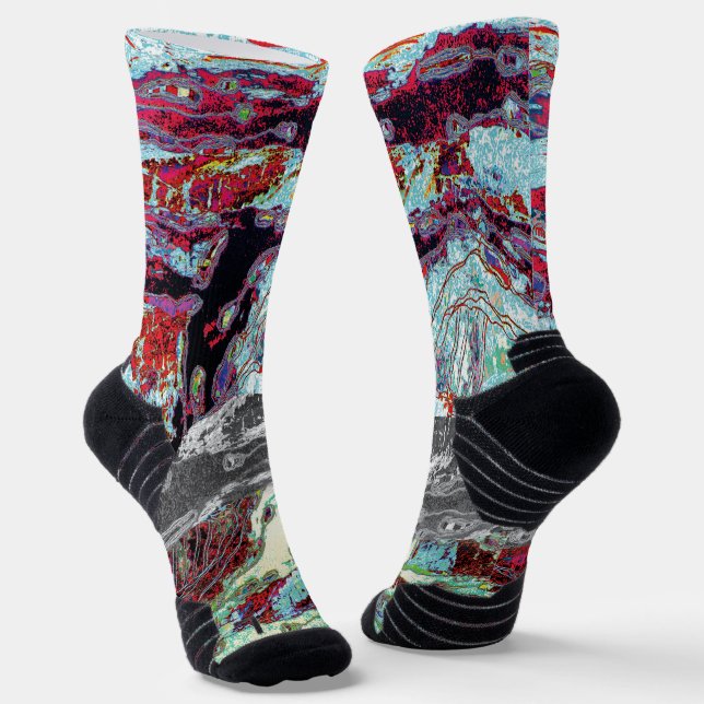Crew Socken – Strata Pulse (Gewinkelt)