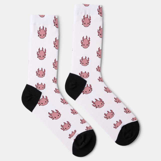 Crew Socks Axolotl cute pink Socken (Rechts)