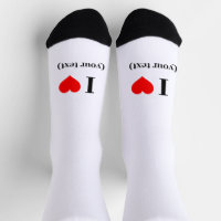 Crew Socks - Benutzerdefiniertes I-Herz (Ihr Text)