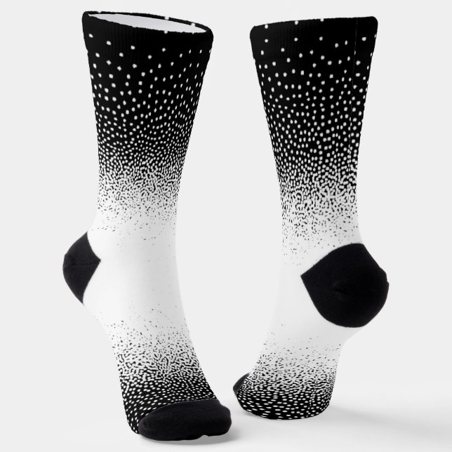 Crew Socks blanco y negro granulado Socken (Gewinkelt)