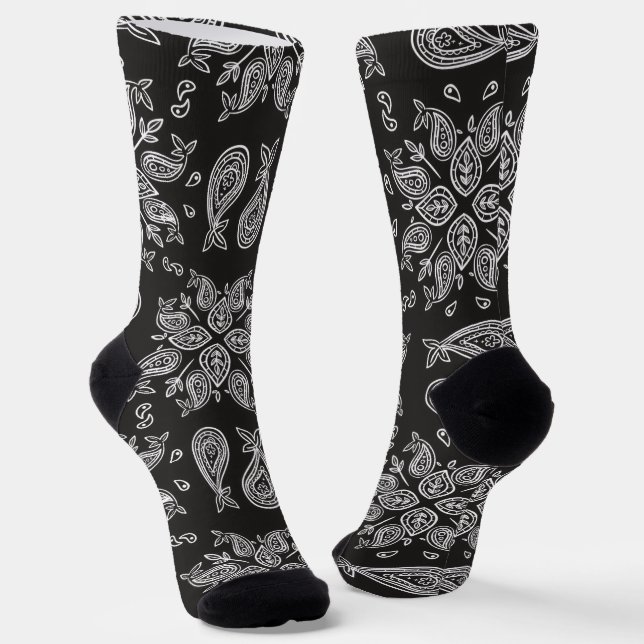 Crew Socks - Klassische Paisley-Eleganz Socken (Gewinkelt)