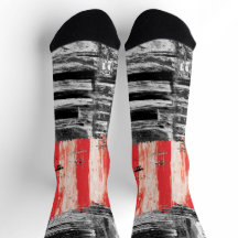 Crew Socks – Rotes Pulsierendes abstraktes Design