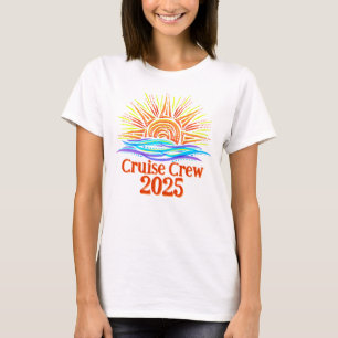 Crew Sonne und Wellen T-Shirt