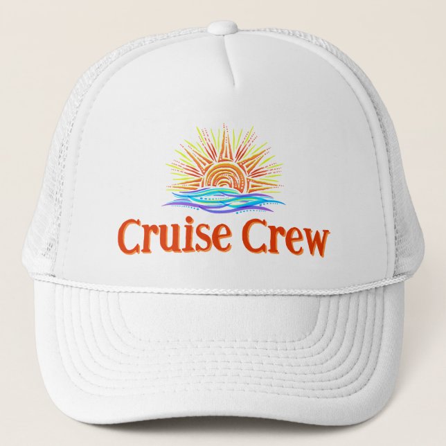 Crew Sonne und Wellen Truckerkappe (Vorderseite)