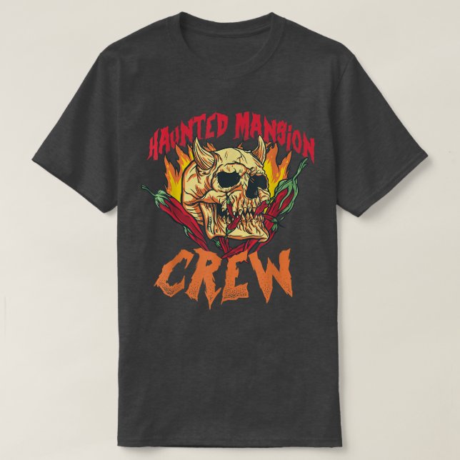 Crew Spuk Bewitch Mansion Halloween T-Shirt (Design vorne)