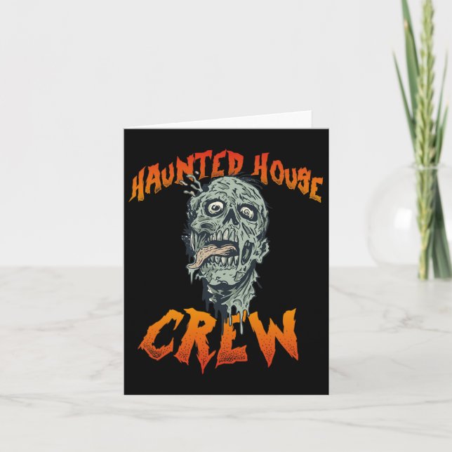 Crew Spuk Bewitter House - Halloween Karte (Vorderseite)