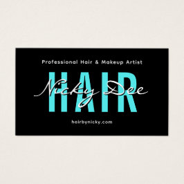 Crew Talent Block Text Business Card | QR Code