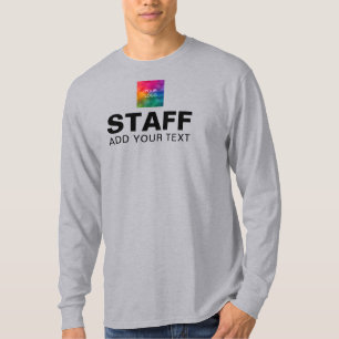 Crew-Team für Text-Logos Mens Grey Long Sleeve T-Shirt
