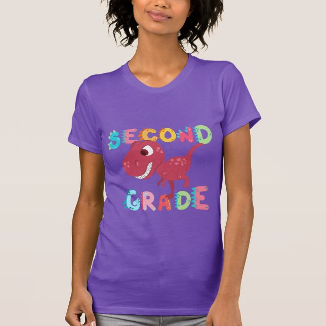 Crew-Team Grade Dinosaur Kinderschule T-Shirt (Vorderseite)