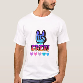 Crew Typografie T-Shirt