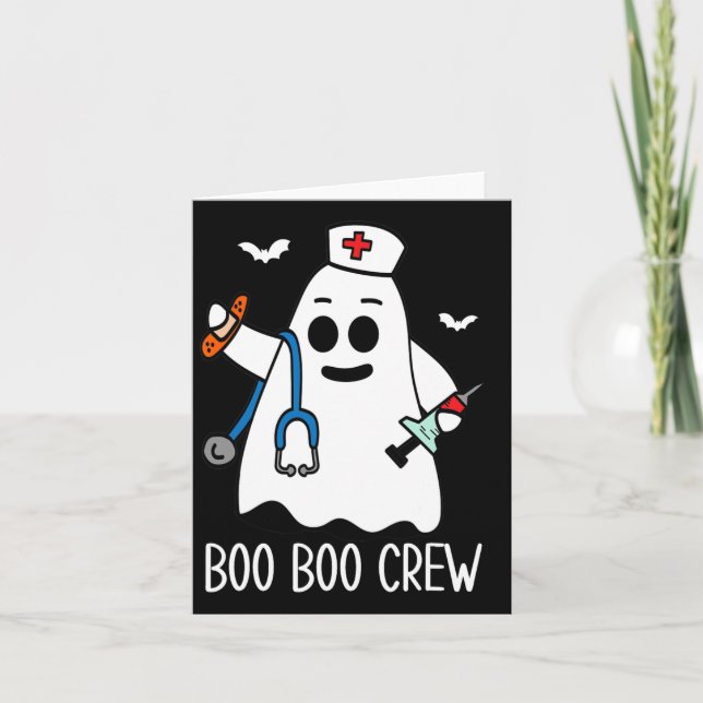 Crew von Boo Nurse Halloween Nurenkostüme für Frau Karte (Vorderseite)