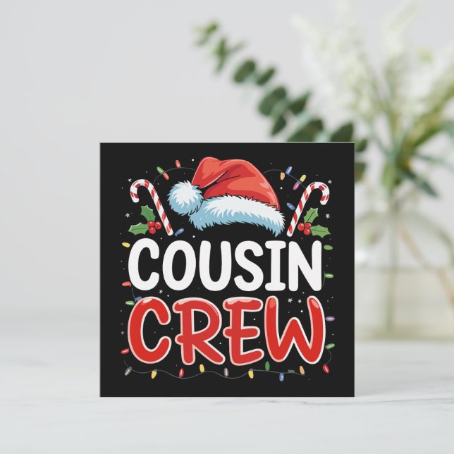 Crew Weihnachten Cousins Weihnachtsmannmütze (Stehend Vorderseite)