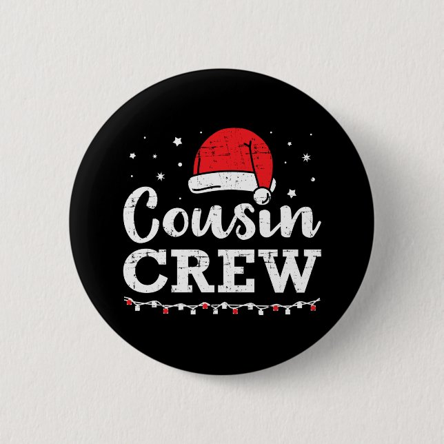 Crew zum WeihnachtsCousin Button (Vorderseite)