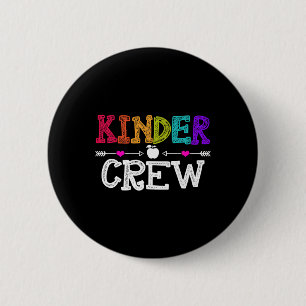 Crew zurück zur Schule Kindergarten Lehrerin St. Button