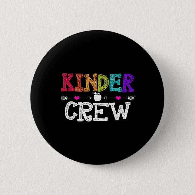 Crew zurück zur Schule Kindergarten Lehrerin St. Button (Vorderseite)