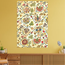 Crewel Work Stickerei Obst und Blume