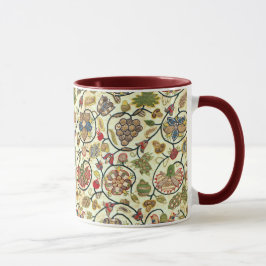 Crewel Work Stickerei Obst und Blume Tasse