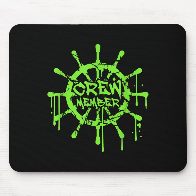 Crewmitglied Schiff Steuerrad Graffiti Spray Spaß Mousepad (Vorne)