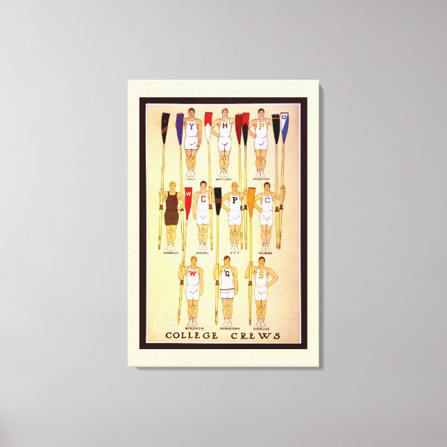 Crews der Uni Rowers Leinwanddruck (Vorderseite)