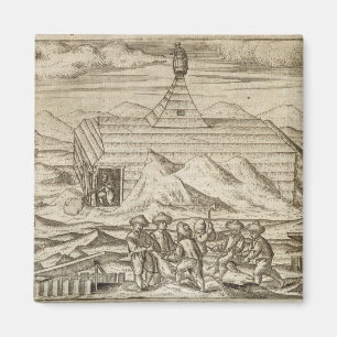 Crews, die Bären töten und hauen, außerhalb der Ka Magnet