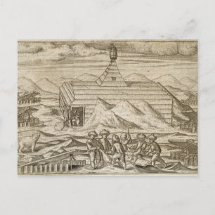 Crews, die Bären töten und hauen, außerhalb der Ka Postkarte