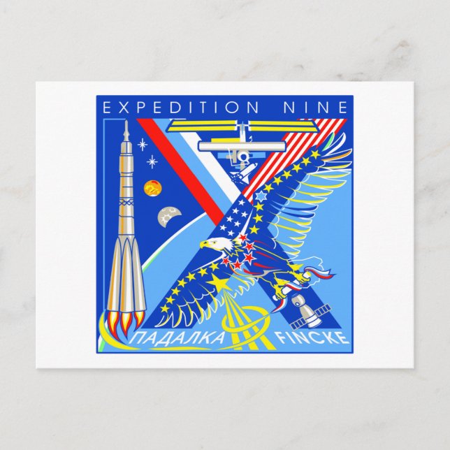 Crews zur ISS: Expedition 14 Postkarte (Vorderseite)