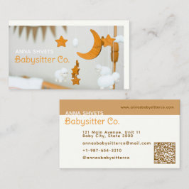 Crib Mobile Babysitter Visitenkarte