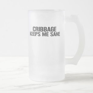 Cribbage behält mich gesund mattglas bierglas
