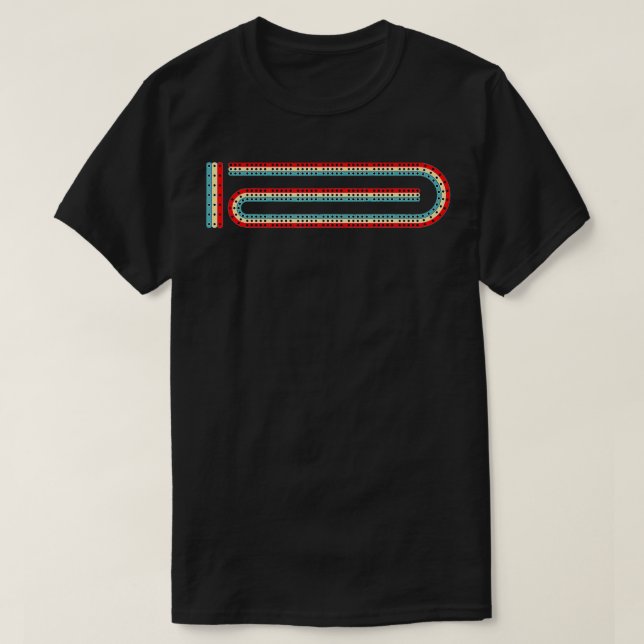 Cribbage Board 3 Track Cribbage  T-Shirt (Design vorne)