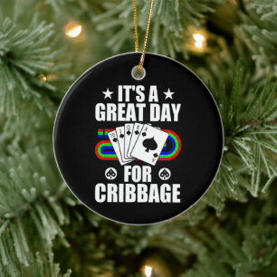 Cribbage Board für Cribbage Card Game Player Funny Keramik Ornament