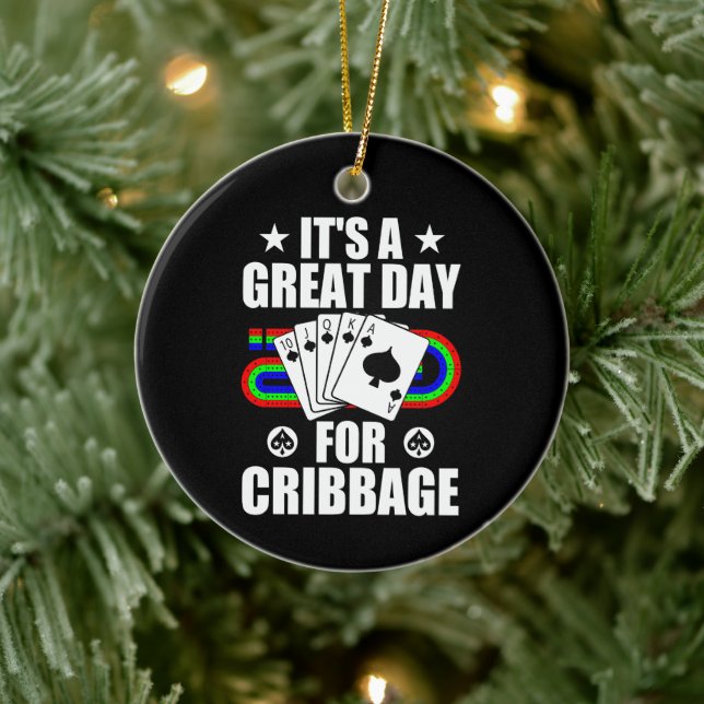 Cribbage Board für Cribbage Card Game Player Funny Keramik Ornament (Baum)