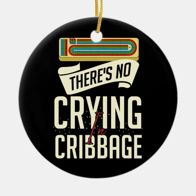 Cribbage Board Player Card Spielregeln Cribage Pla Keramik Ornament (Vorne)