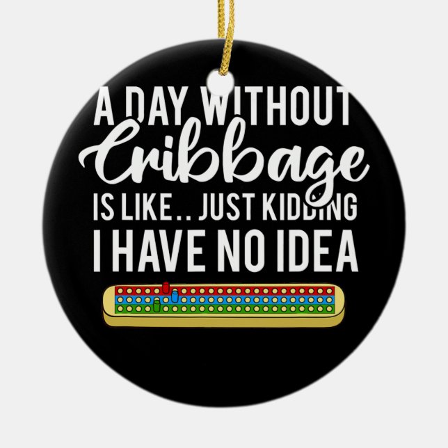 Cribbage Board Player Card Spielregeln Cribage Pla Keramik Ornament (Vorne)