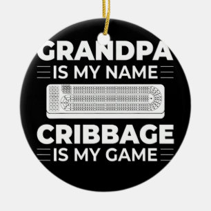 Cribbage Board Spielkartenregeln für Mens Cribbag Keramik Ornament